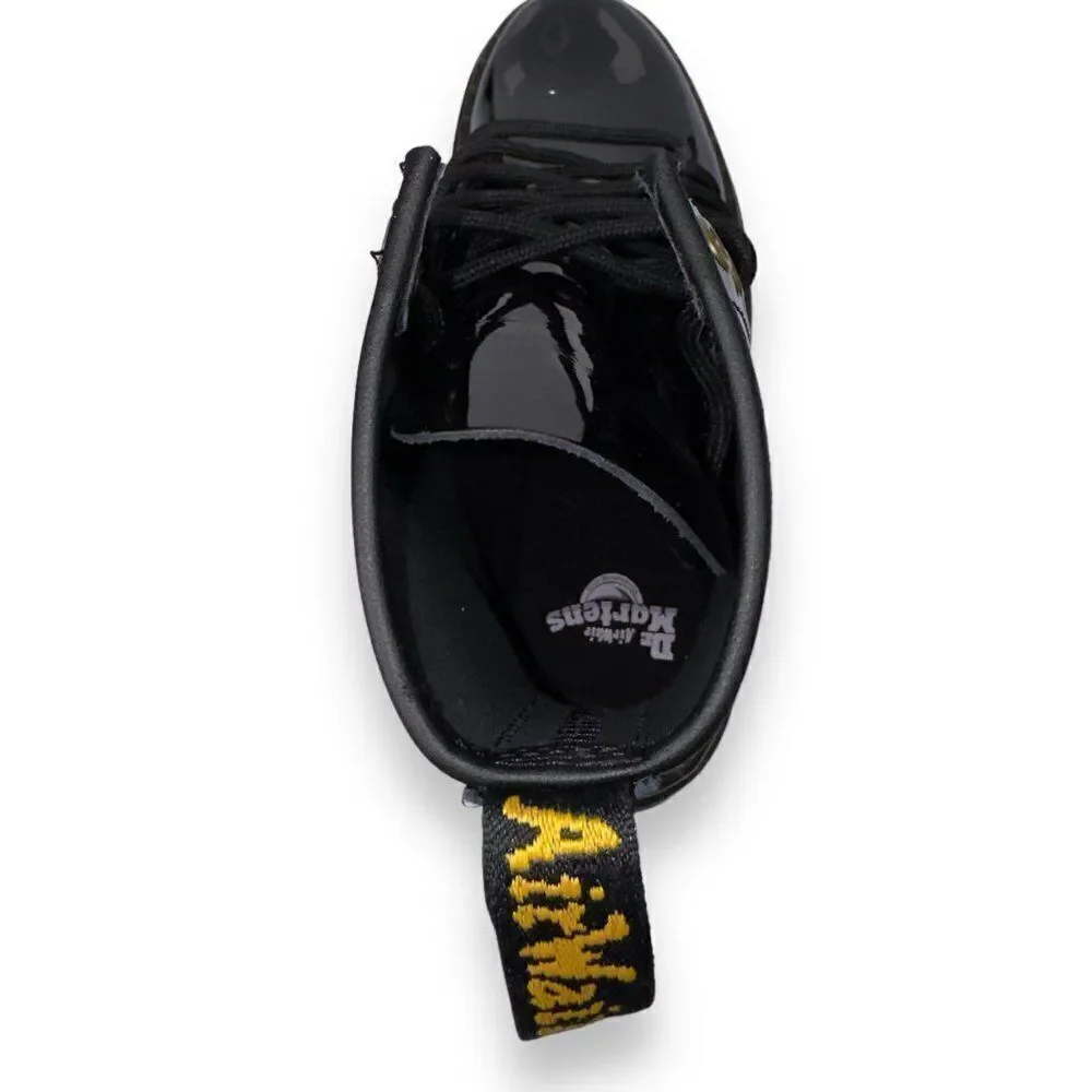 Dr. Martens Zavala Patent‎ Leather Combat Boots Black Women's 5